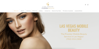 Las Vegas Mobile Beauty Website by The Rojas Group