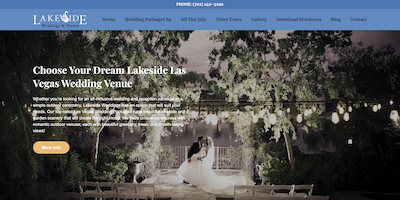 Lakeside Weddings Las Vegas Website by The Rojas Group