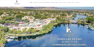 Vino Las Vegas Wine Club website by The Rojas Group