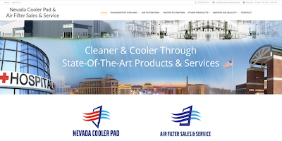 Nevada Cooler Pad Website by The Rojas Group